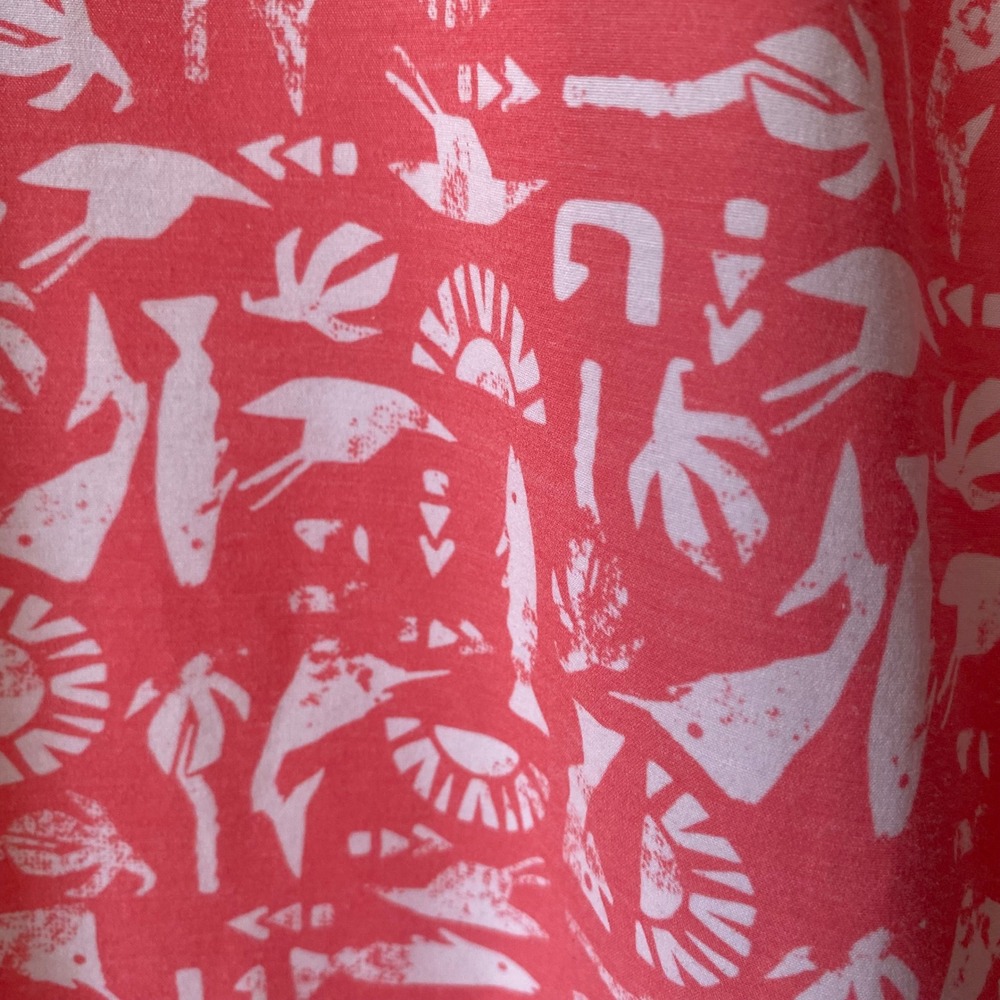 Huk Performance Button Up Fishing Shirt Nautical Fish Pink Coral Graphic Men XL - Picture 5 of 8